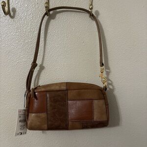 Zara Patchwork Leather Shoulder Bag
